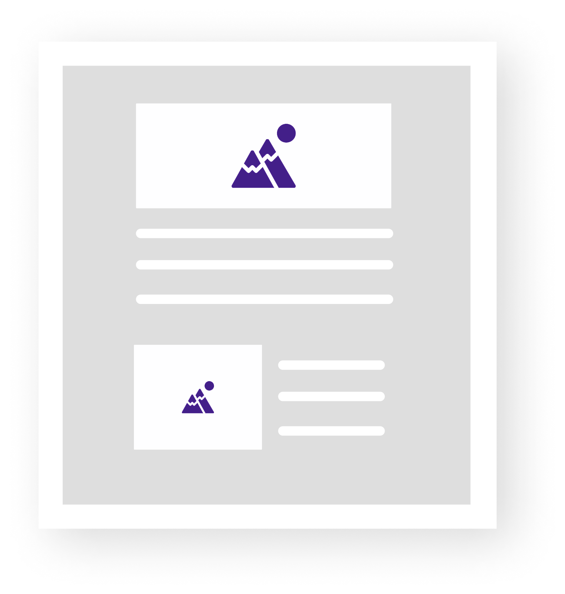Full width template illustrations