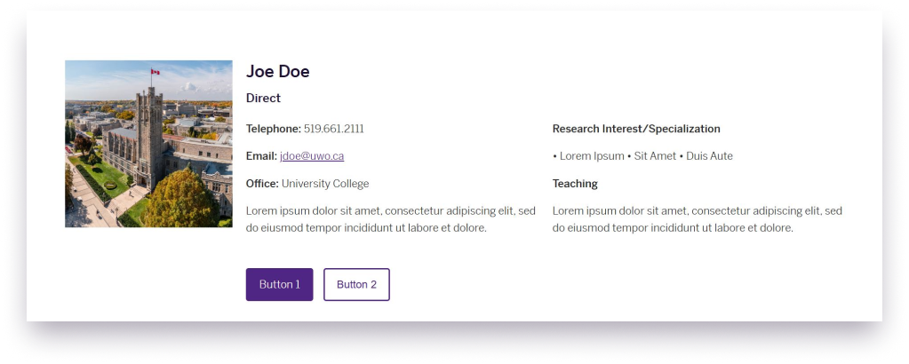 Example image of the staff listing component