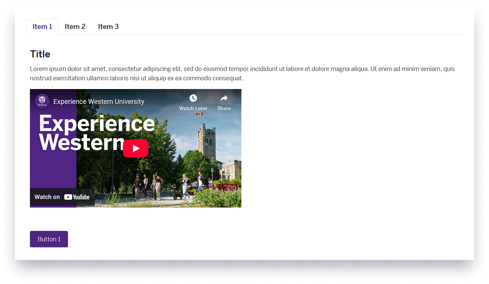 Example image of the tabs component