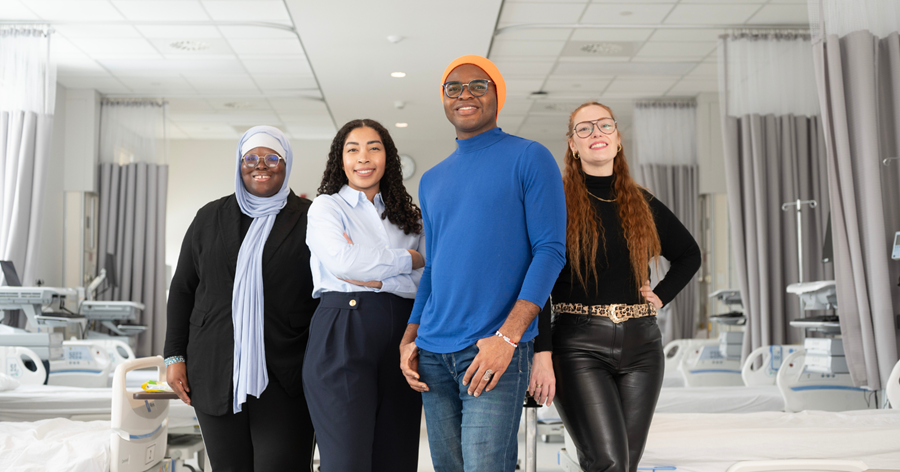 image of students and staff at Western