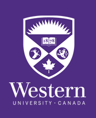 Western logo, stacked, reversed, full version