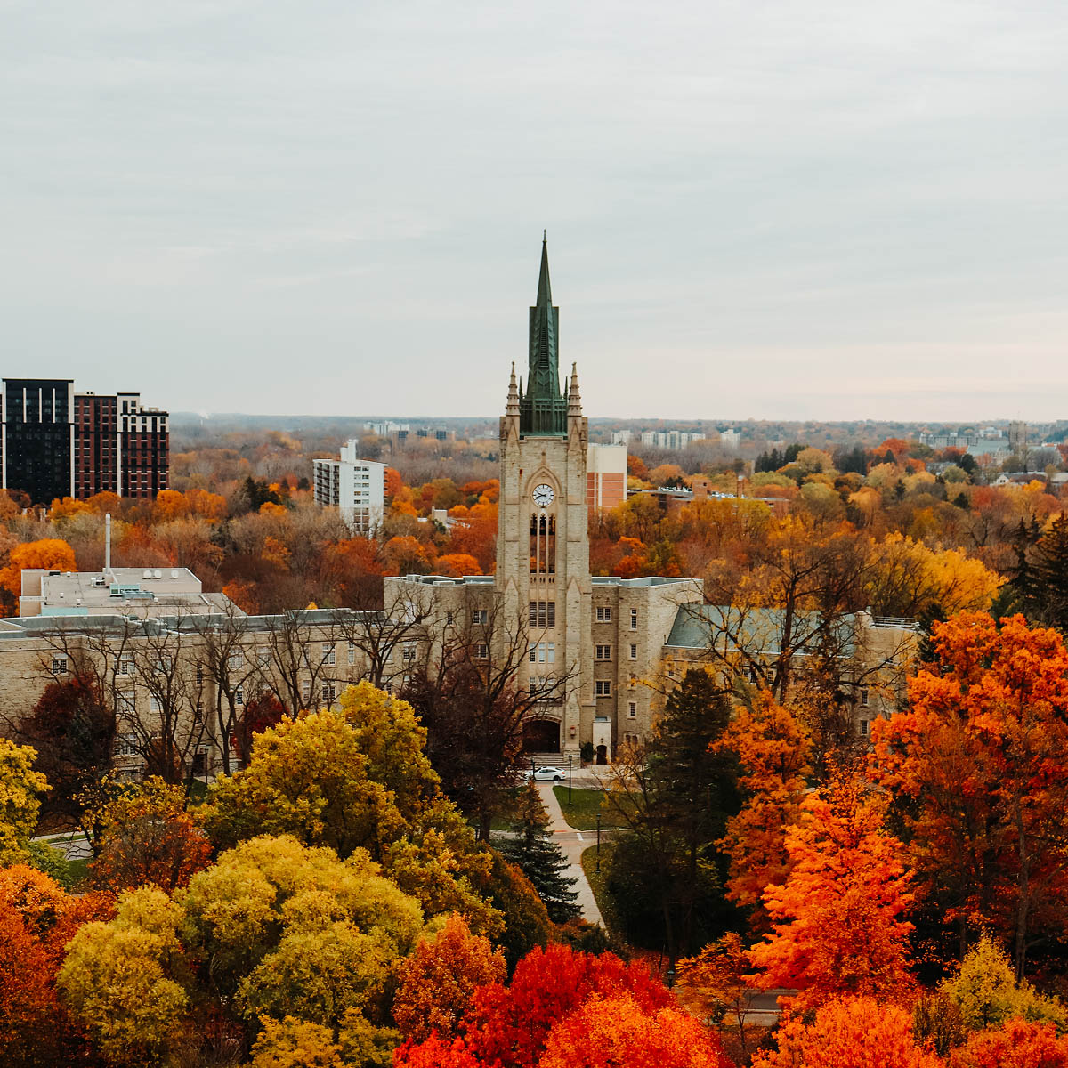 Aerial view of the Western campus