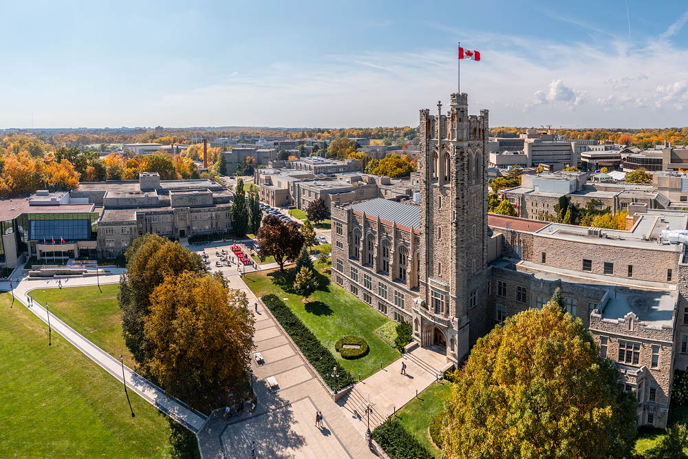 Aerial view of the Western campus 