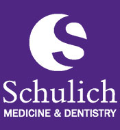 Schulich Medicine & Dentistry, stacked, reversed logo