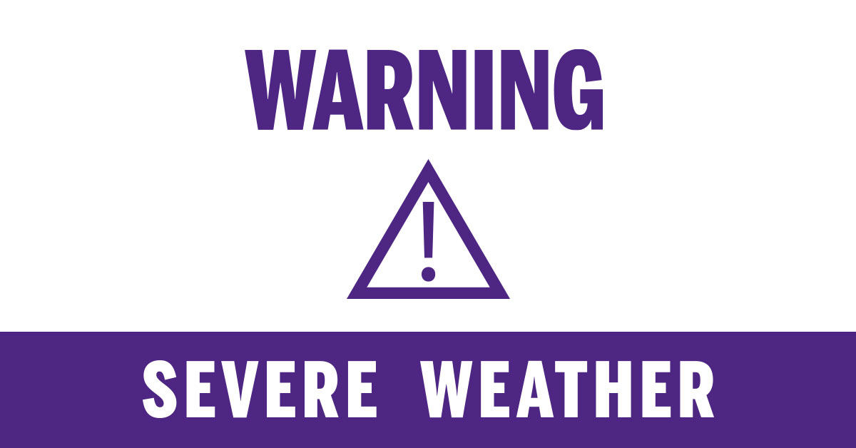 Severe weather warning image - banner format